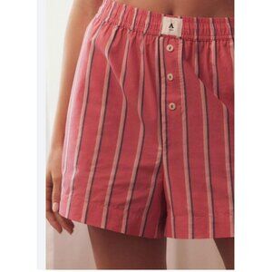 The Wren Boxer Shorts Tricolor Stripe Berry 2X